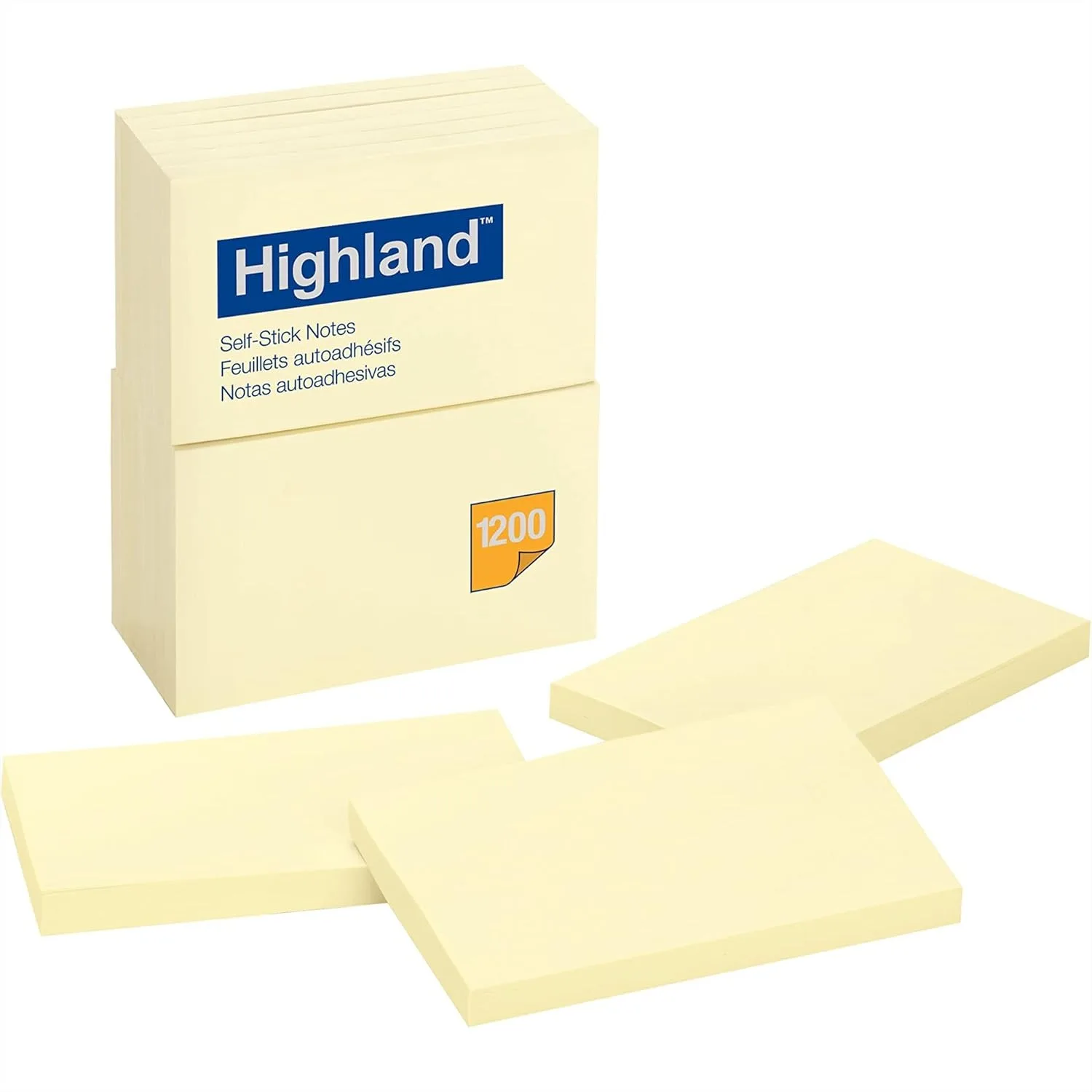 

Self-Stick Notes 3x5 Yellow 12-Pack for Home Office School Light Duty