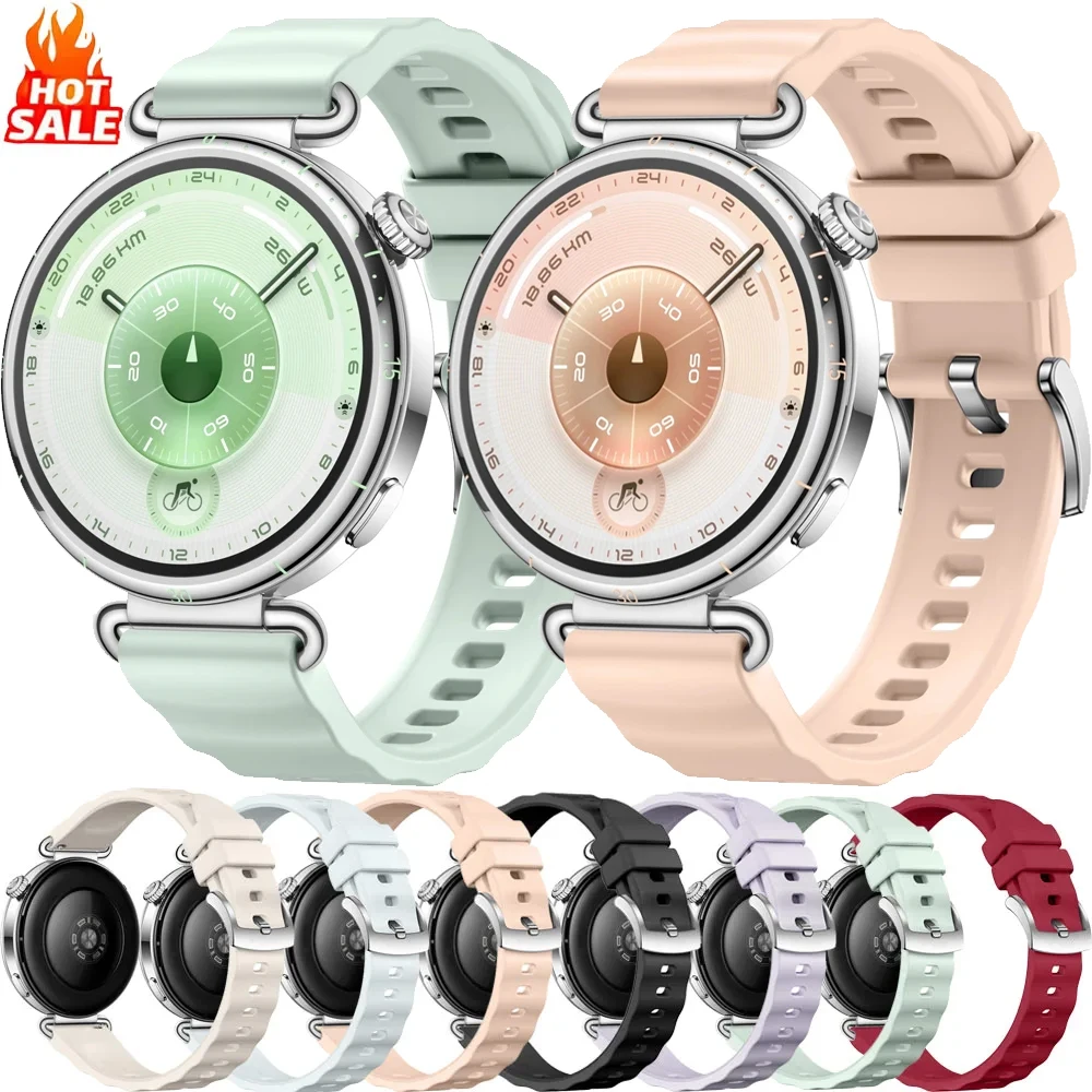 18mm Offizielles Silikonarmband für Huawei Watch GT6-5-4 41mm Wave Soft Armband Huawei Watch 5/GT5 42mm Garmin Venu 4 41mm Correa