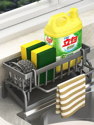 Kitchen Shelf Cleaning Cloth Storage Draining Rack Household Detergent Sponge Rack Water Sink Water Sink Water Sink Artifact
