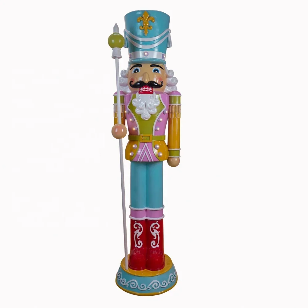 Custom Life-size Christmas Nutcracker With Led Lights Christmas Nutcracker Soldier Decoration