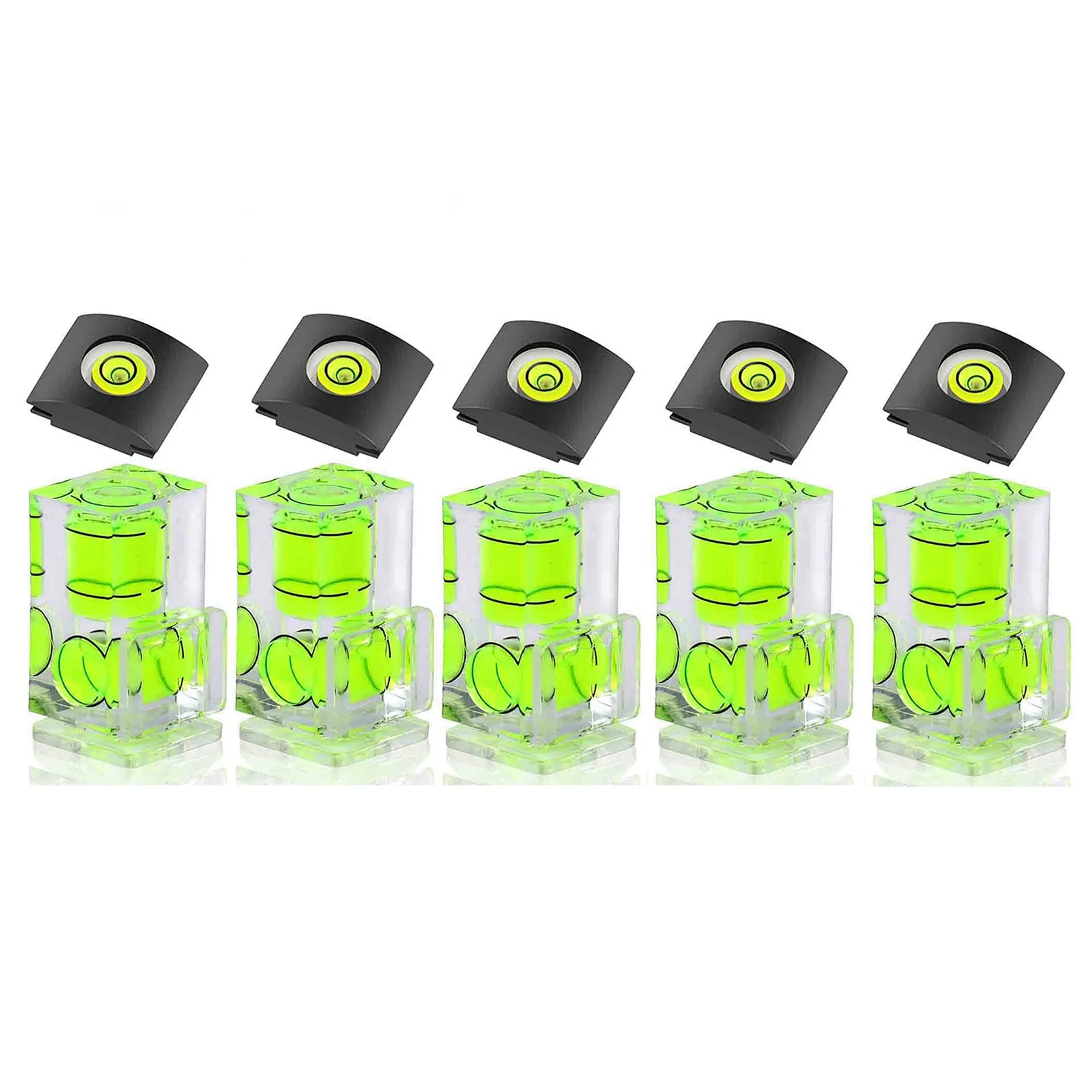 10 Pack Hot Shoe Level,Hot Shoe Bubble Level Camera Hot Shoe Cover 2 Axis Bubble Spirit Level for DSLR Film Camera Canon