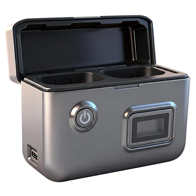 

AS95-Dual LCD USB-C For Sony Camera Battery Fast Charging Camera Battery Storage Box