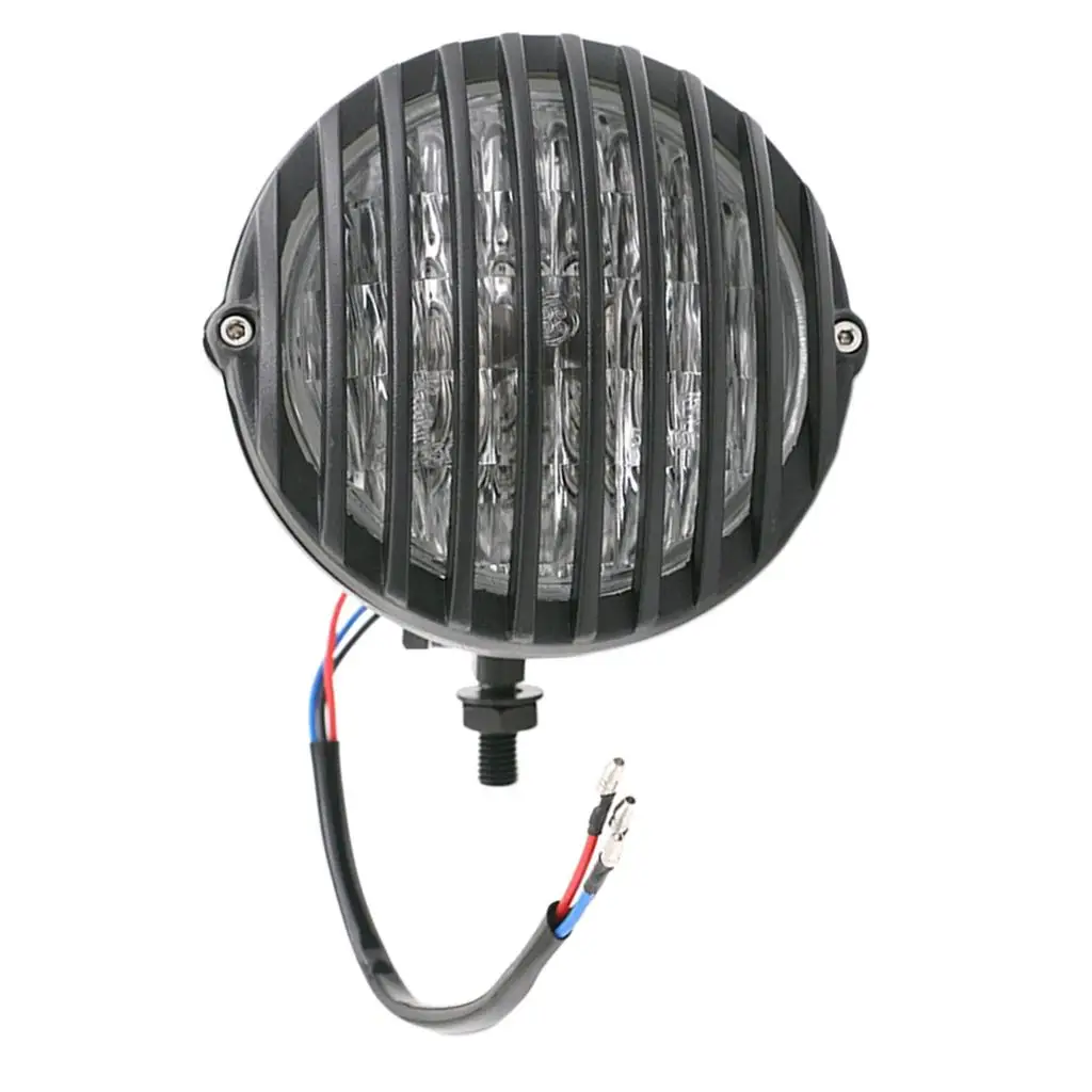 

55W Grill Motorcycle Headlight 4.5inch for Chopper Bobber Black