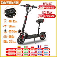 800W Powerful Electric Scooter 48V 15Ah Max Speed 50km/h 50km Range 10'' Tires Dual Shock Absorbing Folding EScooter for Adults