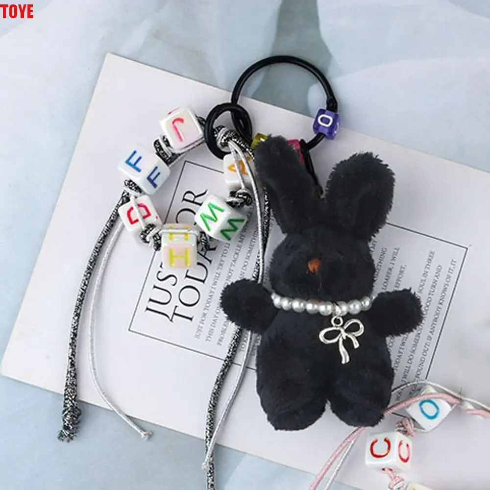 

Car Key Pendant Bunny Rabbit Bag Pendant Simulated Stuffed Rabbit Plush Keychain Cute Soft Plush Rabbit Keyring Kids Toys