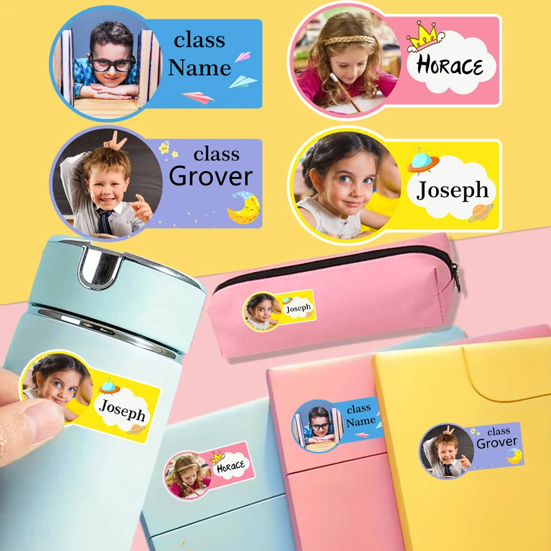 Personalized Label Stickers - Custom Name Stickers for Water Bottles, Cups, and Children's Stationery - Transparent & Waterproof