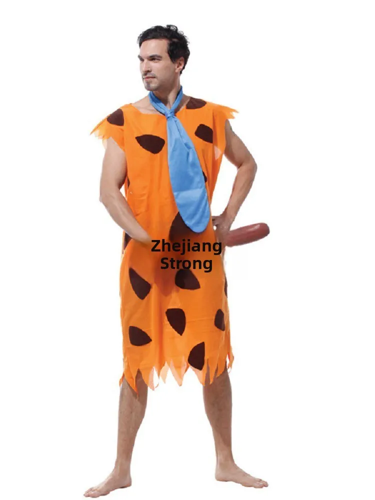 

Современный примитивный мужской костюм для выступлений на Хэллоуин, индивидуальный народный мужской костюм для выступлений, дикий мужской костюм