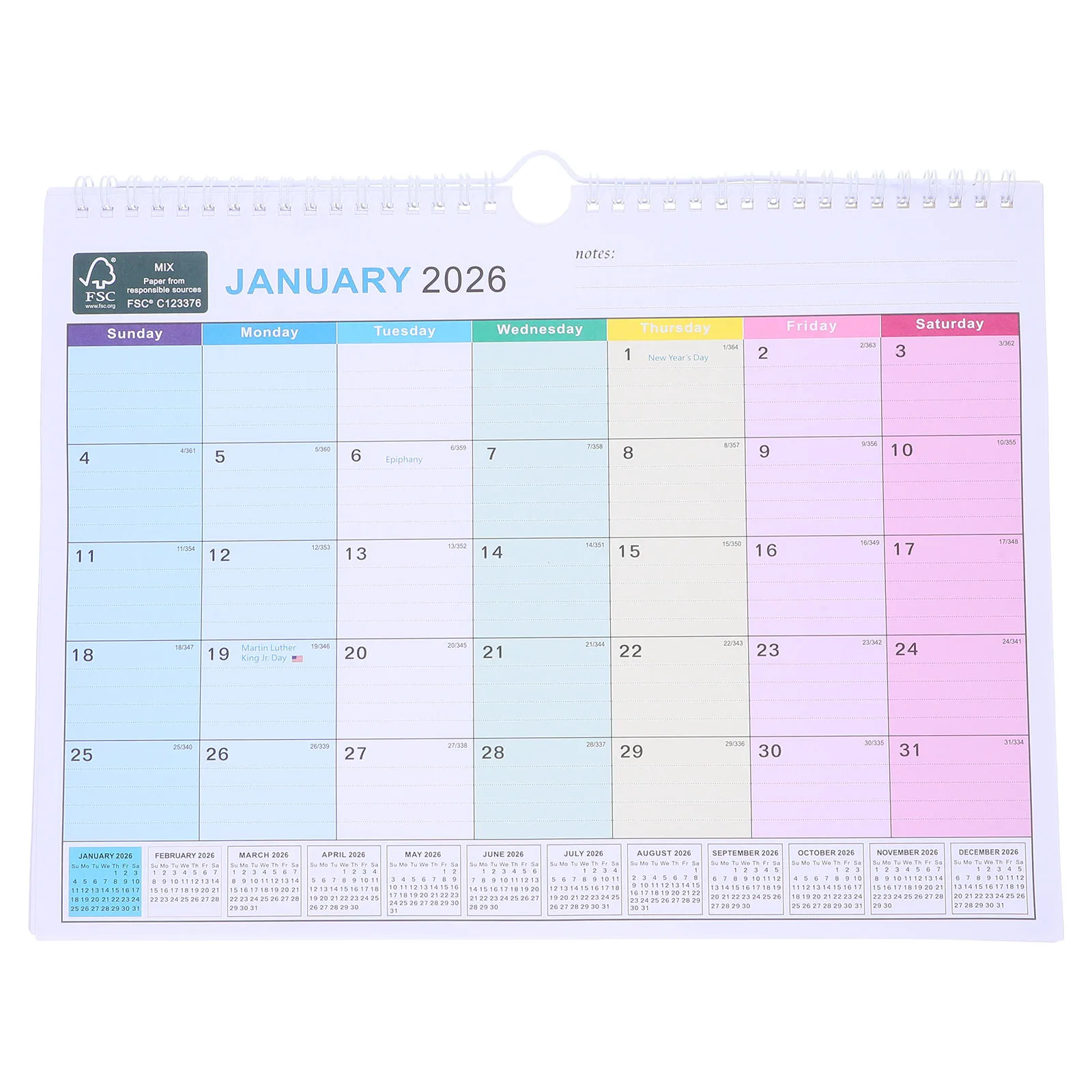 

Wall Hanging Calendar 2026 -2027 Academic Turn The Page Monthly Planner Paper Year Decorative