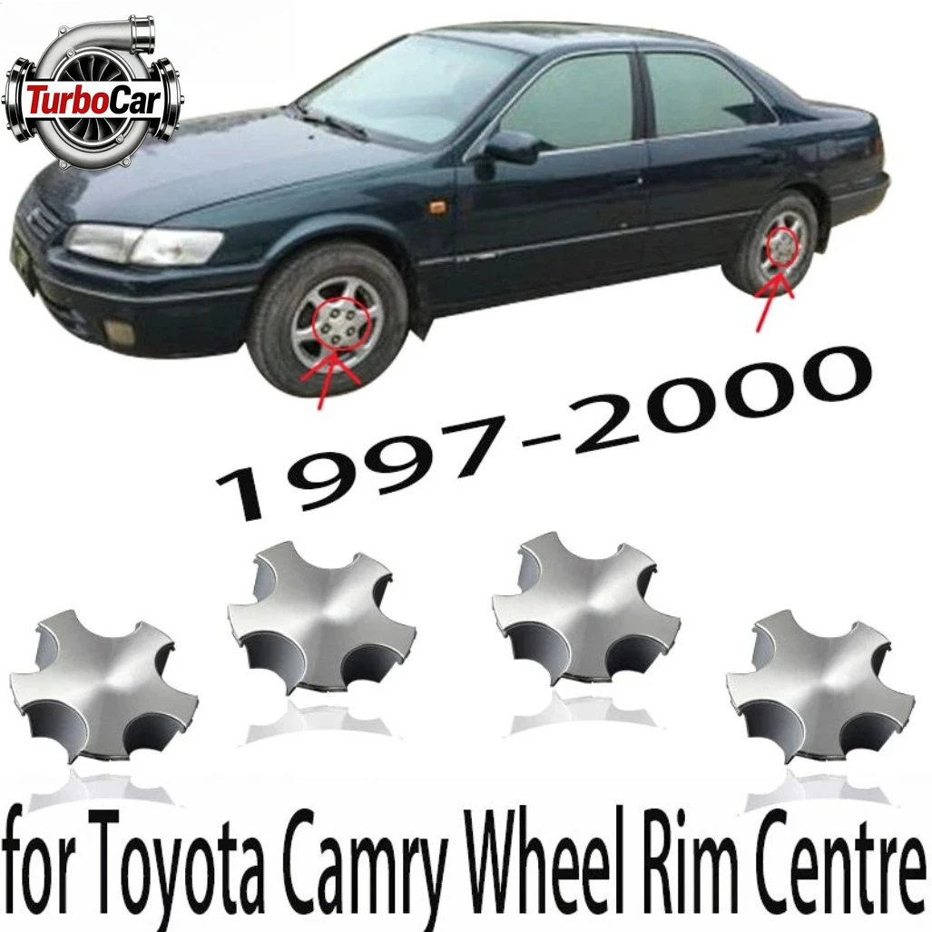 

Для Toyota Camry 1997-2000: Центральные колпачки для колесных дисков 14-15 дюймов, стальные, на замену