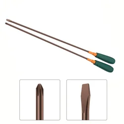 1pc Cross Slotted Screwdriver Alloy Steel Strong Magnetic Extended Long Rod Screwdriver Repairing Hand Tool