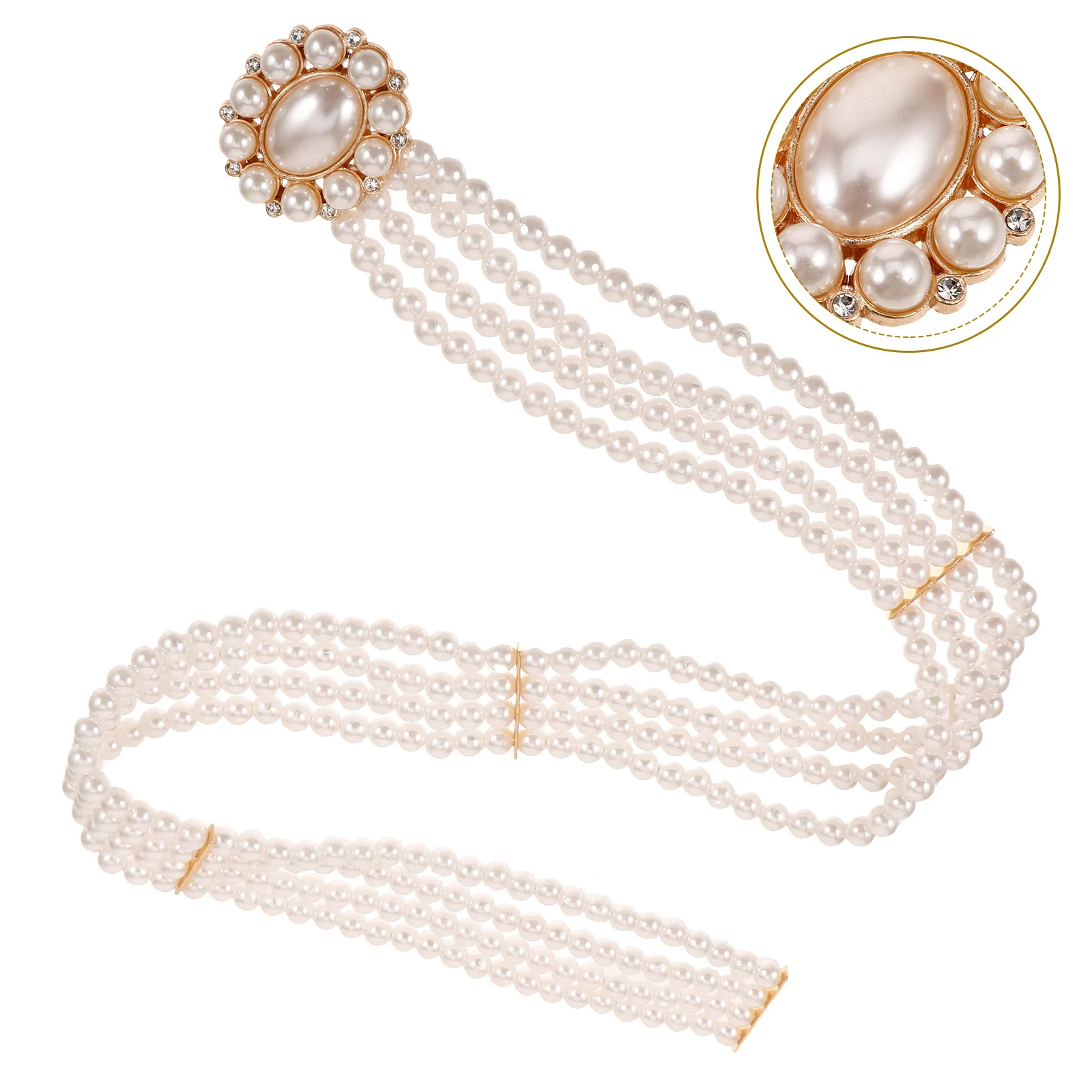 

Pearl Waist Women Elegant Pearl Belts for Beach Bride Wedding Dress Women Costume Accessories Belt Fashion Accessories