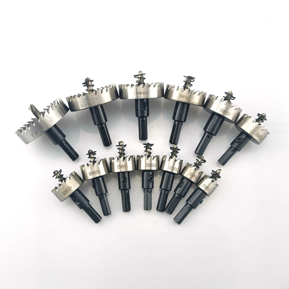 13Pcs 16-53mm Drilling Crown for Metal HSS Hole Saw Set High Speed Steel Drill Bit Alloy Stainless Steel Wood Cutting Tool