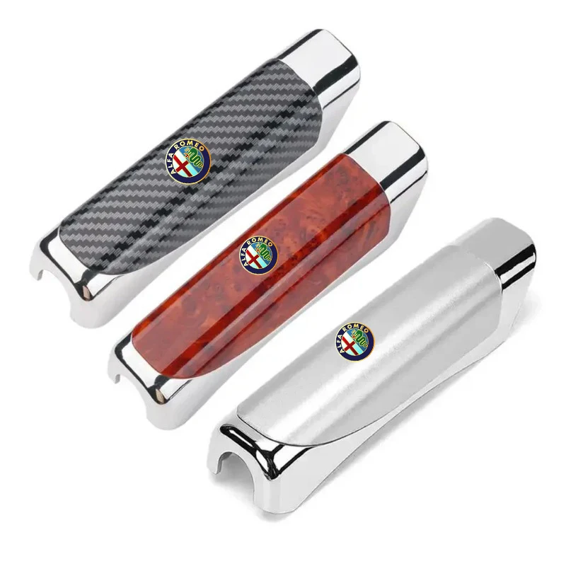 

Car Hand Handbrake Grips Protection Cover Carbon Fiber For Alfa Romeo 159 147 156 166 Giulietta Giulia Mito Stelvio Brera