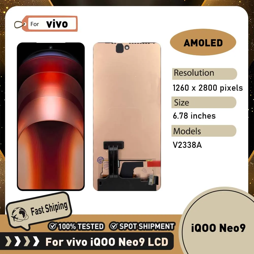 Ecran-tactile-lcd-amoled-de-678-pouces-pour-vivo-iqoo-neo9-ensemble-numeriseur-pieces-de-rechange-pour-vivo-v2338a