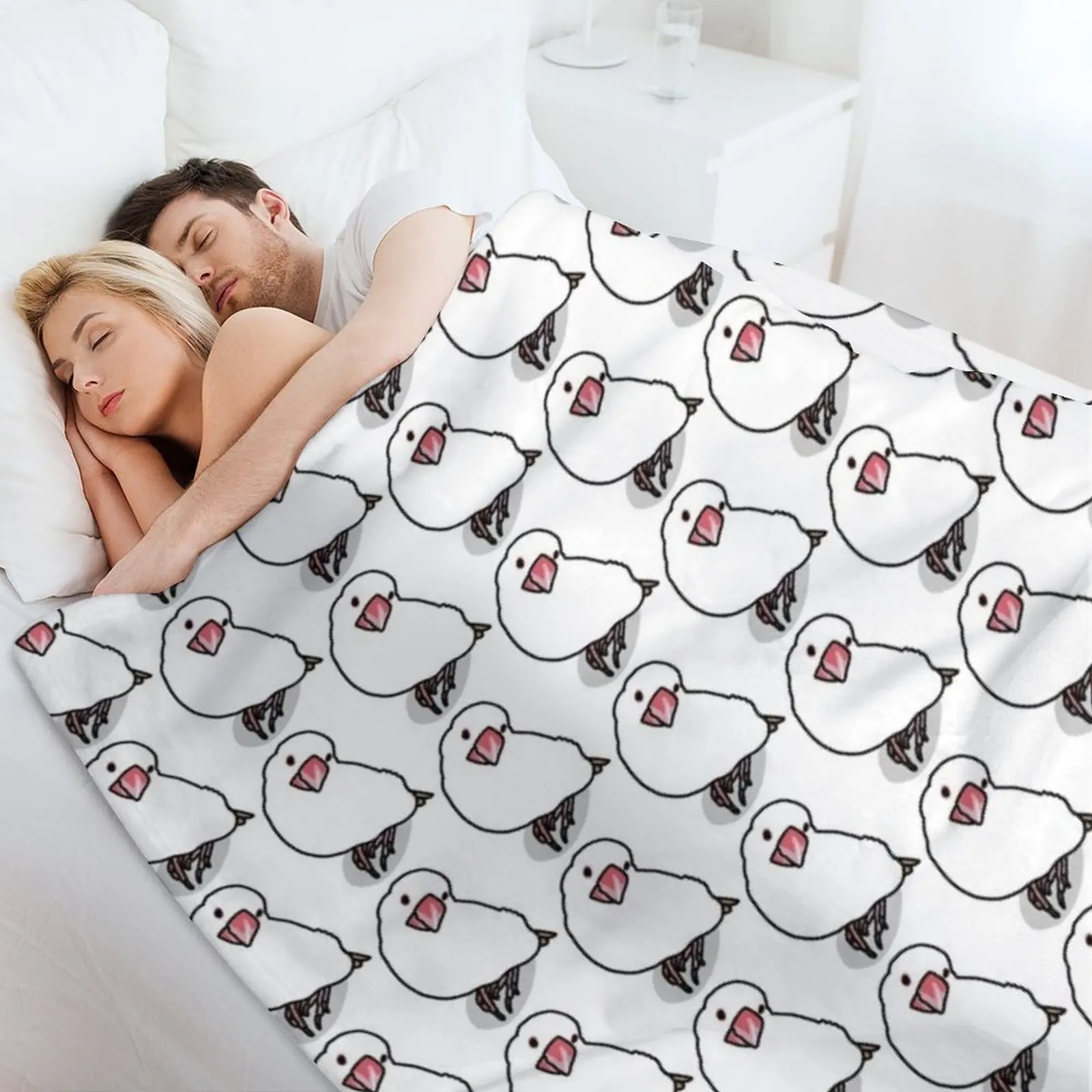 لطيف الأبيض جافا سبارو رمي بطانية لينة كبيرة القطبية المانغا أشعث البطانيات #4