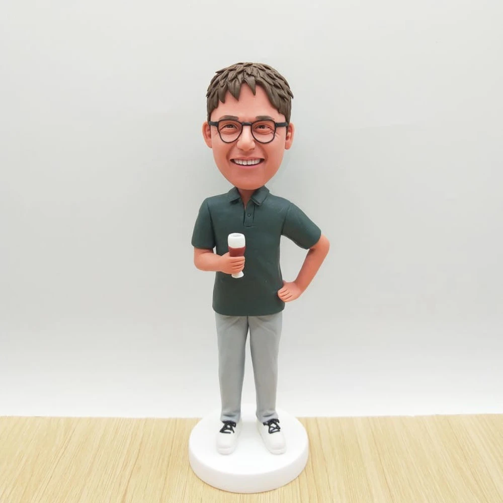 

Handmade Custom Bobble Head Clay Figurine Gift for Husband Wife Couple Wedding Birthday Anniversary Bobblehead Personalised