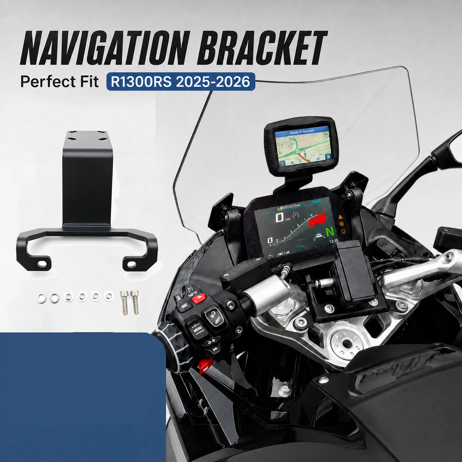 New Motorcycle Smartphone Phone Stand Holder GPS Navigation Plate Bracket For BMW R1300RS R 1300RS 2026 R1300 RS R 1300 RS 2025
