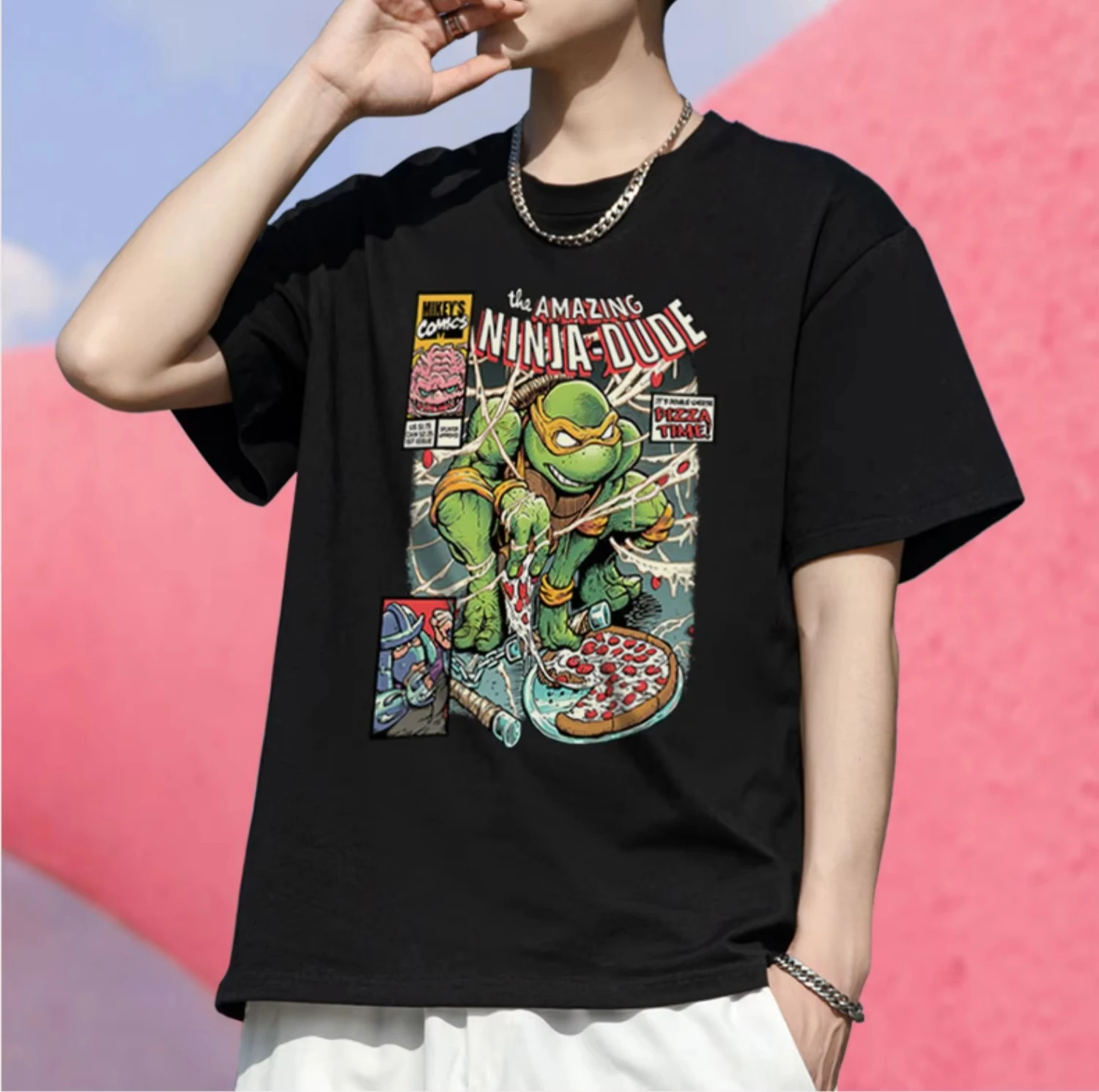 

Anime Movie Teenage Mutant Ninja Turtles Game Sports,Rock Fitness Casual Hip-hop Men's and Women's T-shirts