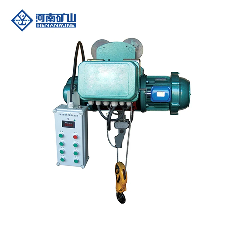 China Famous Henan Mine Factory Manufactured  10ton Single Lifting Speed Hoist Traveling Electric Wire Rope Hoist