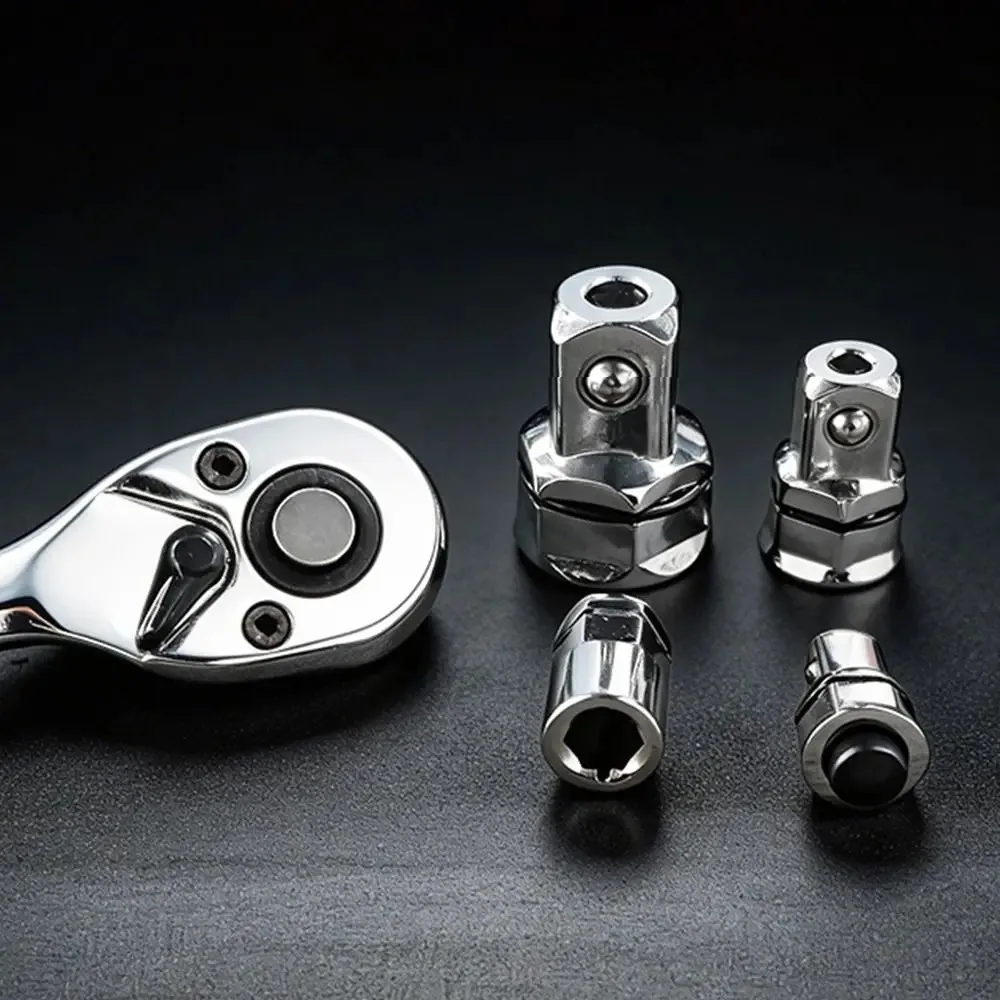 Hexagonal Ratchet Wrench Socket Adapter 1/4 3/8 1/2 Inch Quick Release Drill Bit Converter Multifunctional Drive Joint Tool