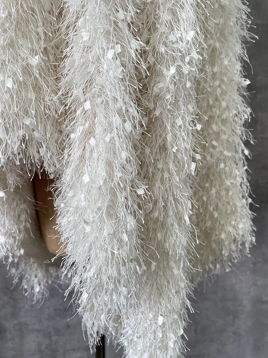 

Furry Fabric Tassel Feather Velvet Drama Costume Photoaphy Baund Curtain Pillow Wedding Dr Display Material