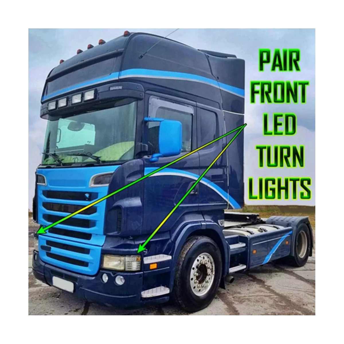 Car Truck LED Turn Signal Corner Light Turn Indicator Headlight for Scania P420 G440 P410 P310 P380 1387155 1385410