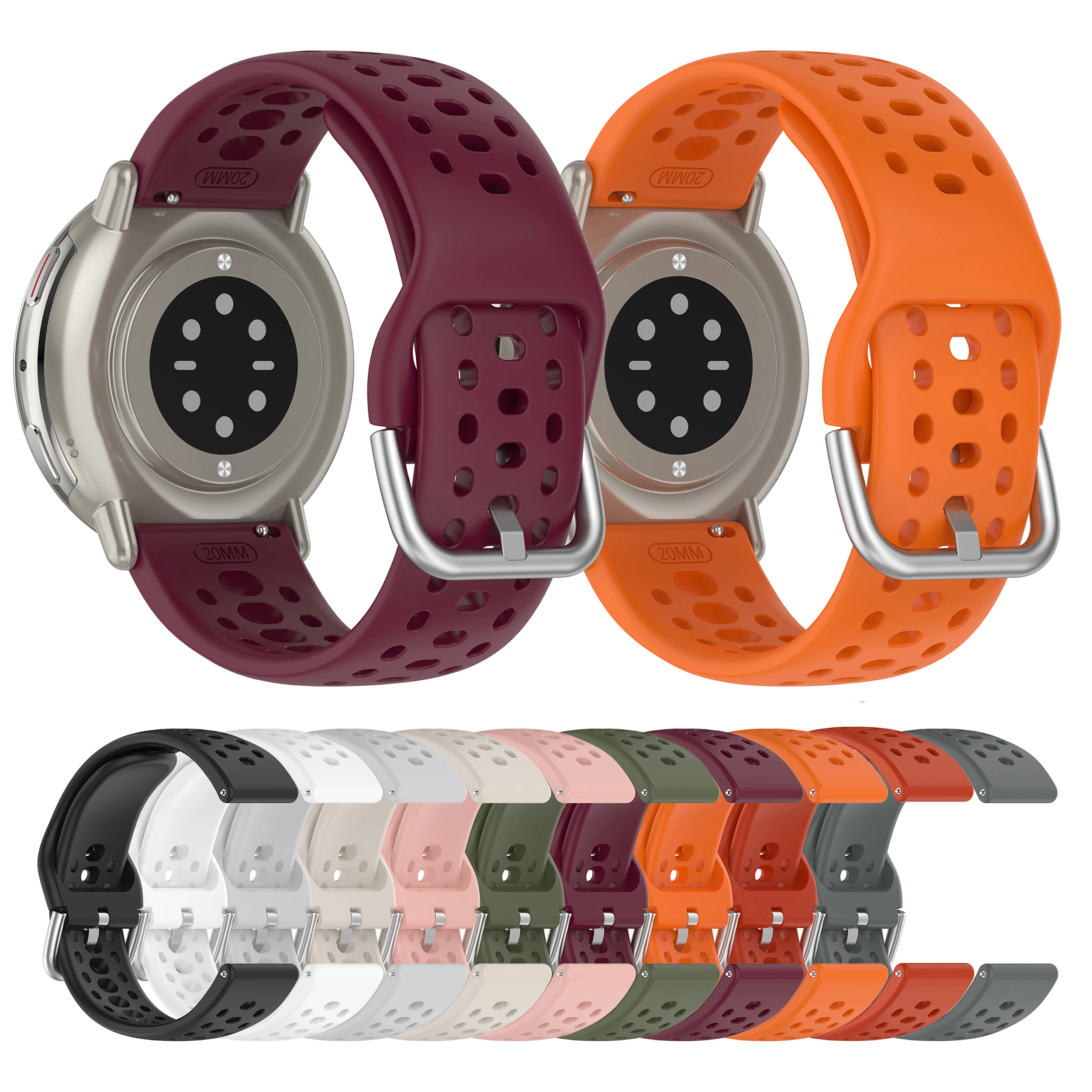 Bracelet en Silicone pour montre intelligente Huami Amazfit Active 2/Active 2, carré