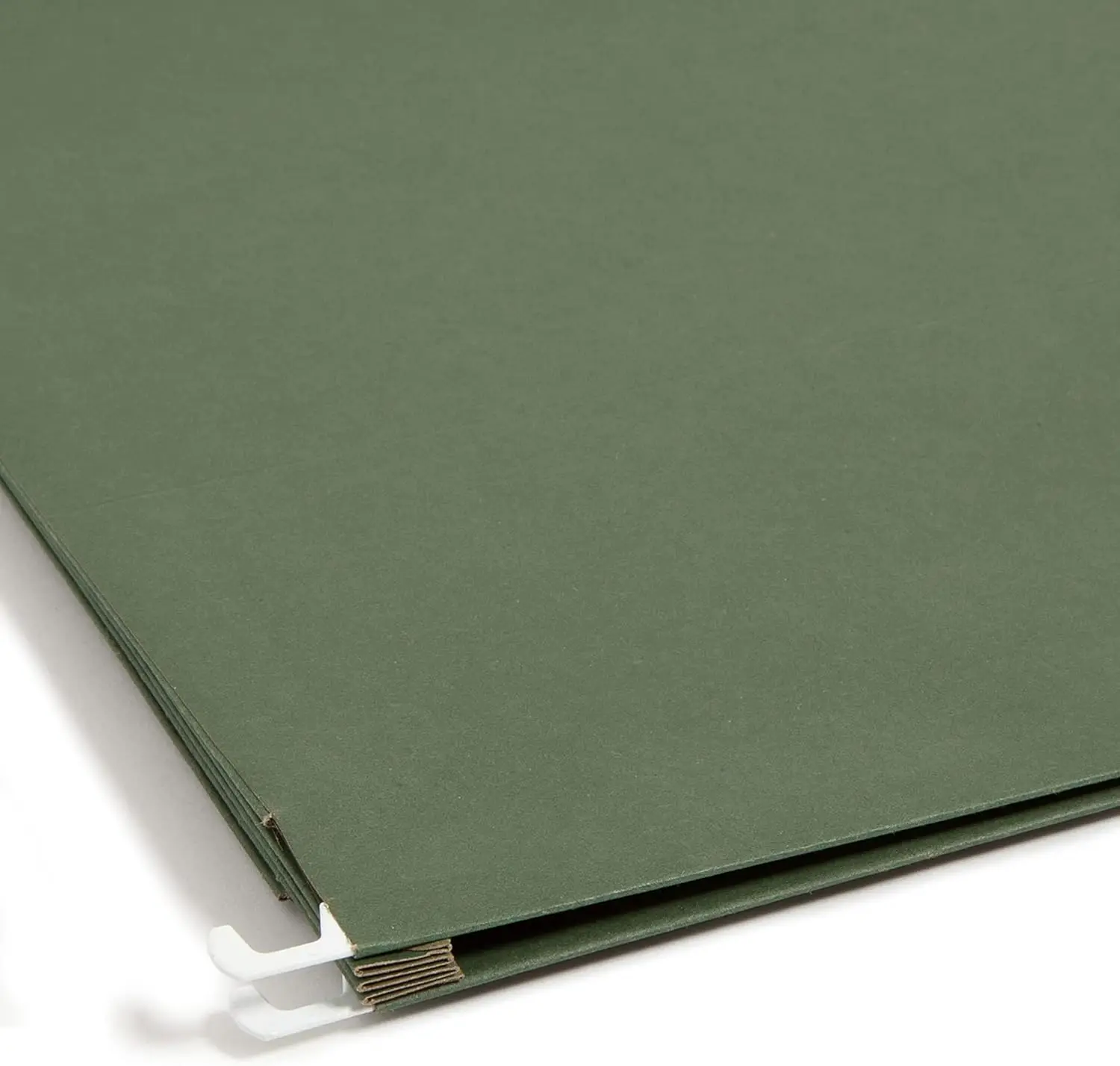Letter Size Hanging File Pockets, 3.5" Expansion, Full-Height Gusset, Green Color, 10 per Box