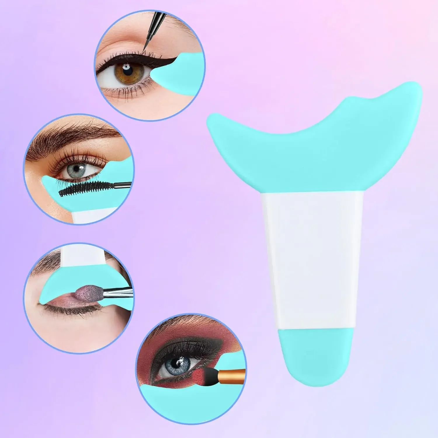4Pcs Set  Silica Gel Multifunctional Makeup Tools For Women  eye brow shaper Eye Makeup Assistance Tool Set With Nose Brush