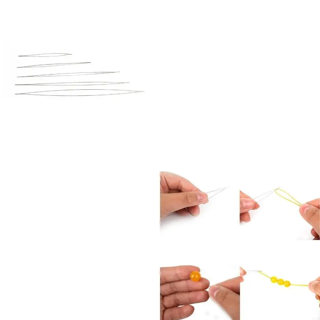 

5pcs Beading Needle Set Bead Stringing Open Needle for Jewelry Enthusiasts