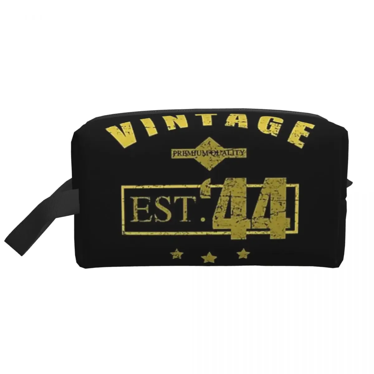 

Vintage Est. 1944 80th Birthday Makeup Bag for Women Travel Cosmetic Organizer Storage Toiletry Bags