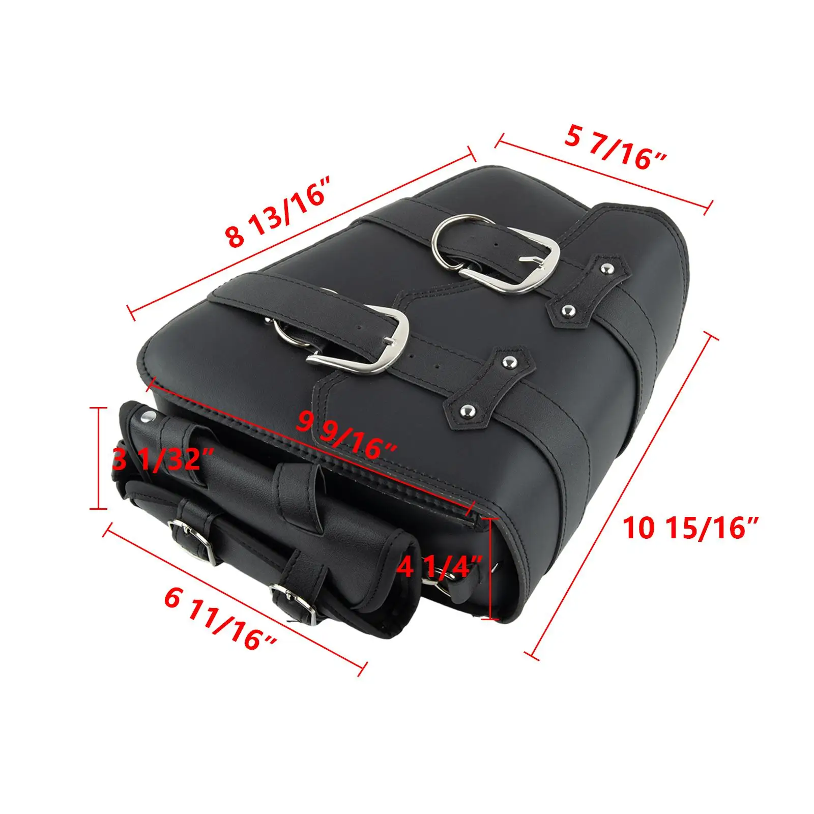 PU Left Saddlebag With Side Storage For XL 883 1200 48 72 Reinforced Leather Sheets Help The Bag In Shape PU Left