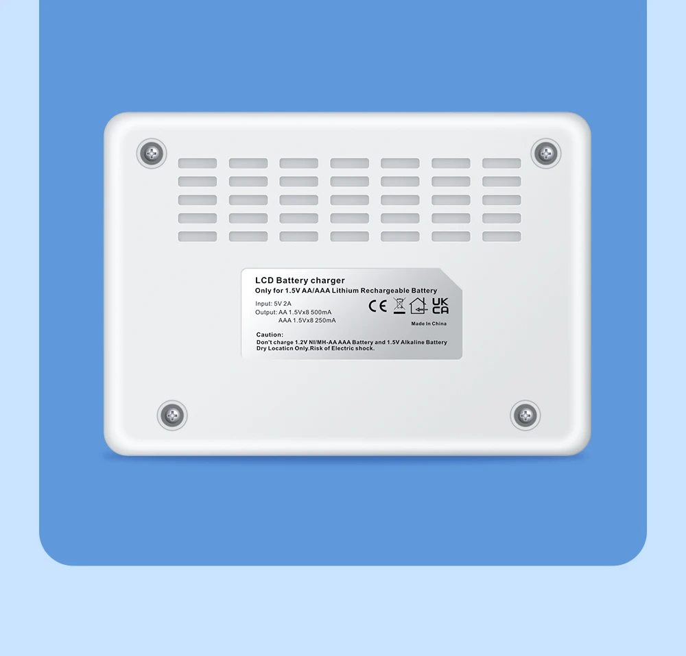 Akumulator litowo-jonowy 1.5V 2A 3AA Akumulator 1200mWh 3000mWh + 8-gniazdowy inteligentny ładowarka akumulatorów litowych LCD 1.5V