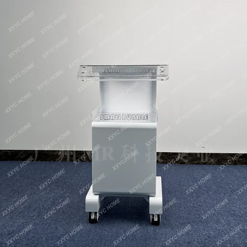 High-end instrument cart Acrylic beauty cart Skin management machine cart Small bubble base for beauty