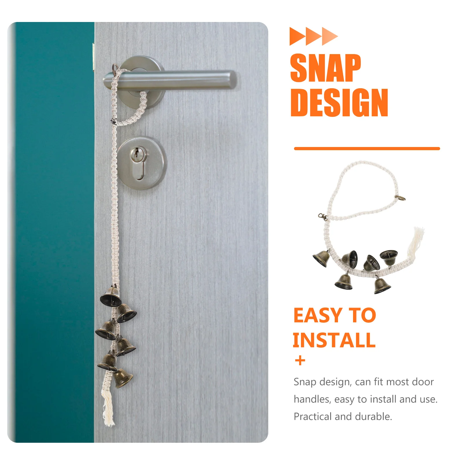 

Dog Training Doorbell Durable Practical Creative Bell Rope Design Clear Chime Sound Pet Communication Device Bells for Dogs