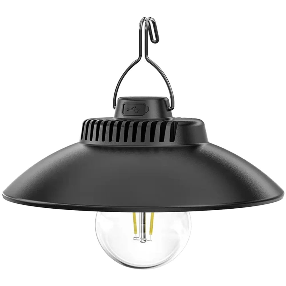 Camping Light LED 2 Modes Vintage Ambient Ball Bubble Hanging Light With Type C Charging  Outdoor Lamp Replace Accessories