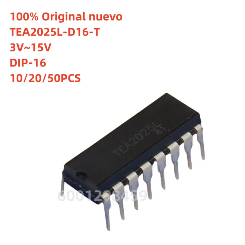

100% original nuevo 10pcs - 50pcs TEA2025L-D16-T DIP-16 Class AB 2.3W Audio Amplifier Chip