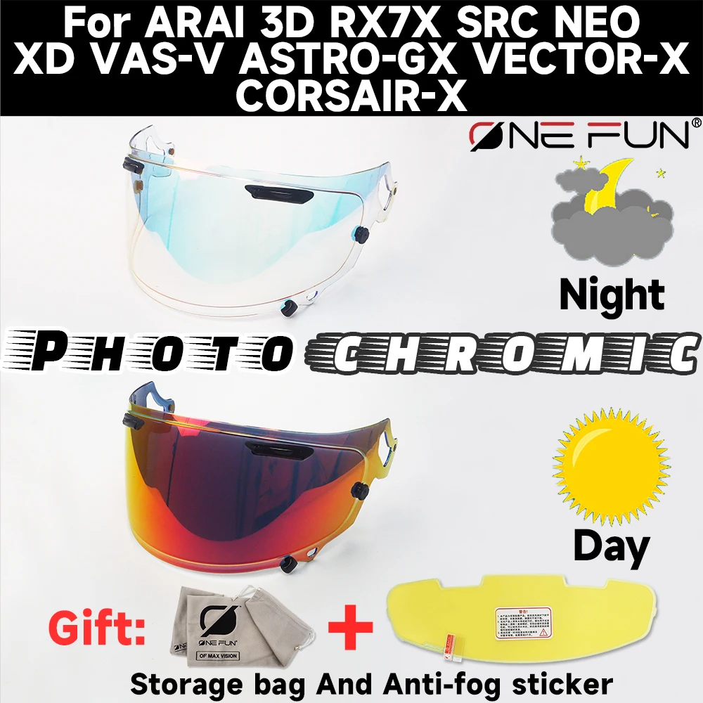 Photochromic visor for RX7X SRC NEO XD VAS-V ASTRO-GX VECTOR-X CORSAIR-X 3D Replacement Helmet Scratch-resistant for arai