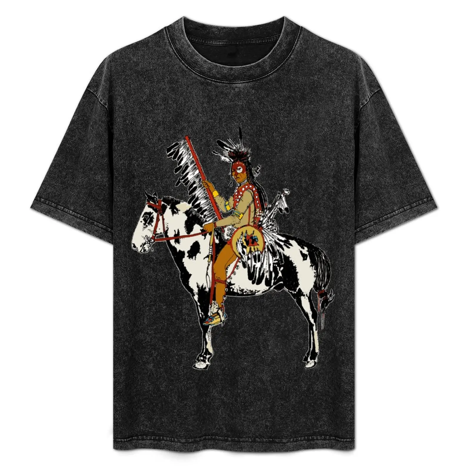 

Plains Indian T-Shirt Basic Crew Neck Short Sleeve Top
