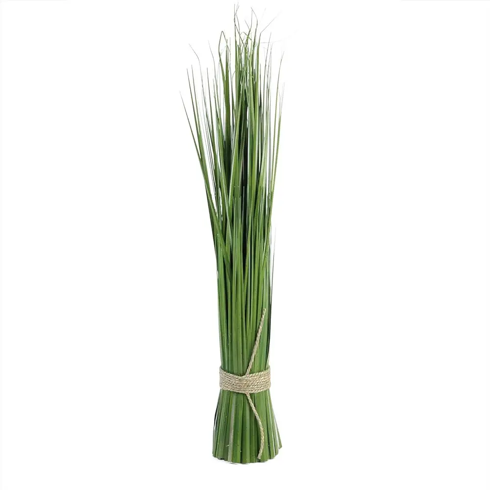 

Artificial Onion Grass Bundle Wrapped With Jute Rope Decoration - 30.25"" - Green