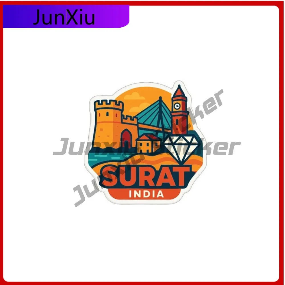 

Surat India City Sticker Decorative Exterior Accessories Camper Windows Suv Bodywork Windshield Vinyl Decal X 500 Motorcycle Pvc