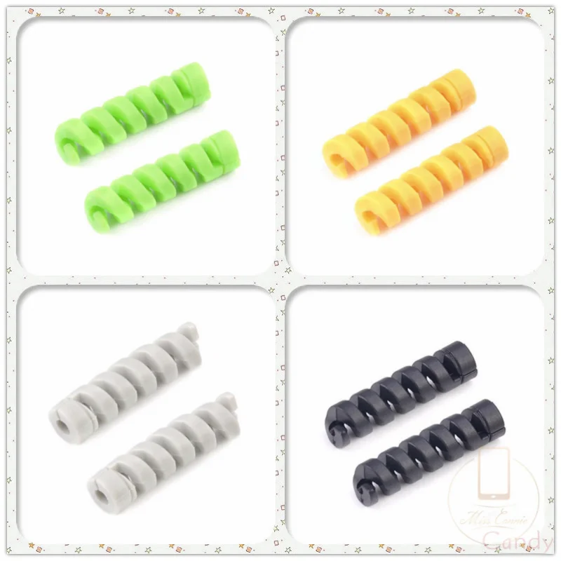 Universal Silicone Cable Protector Data Cord Spiral Winder Wire Line Cable Organizer for Charge Cable Protective Case Cover