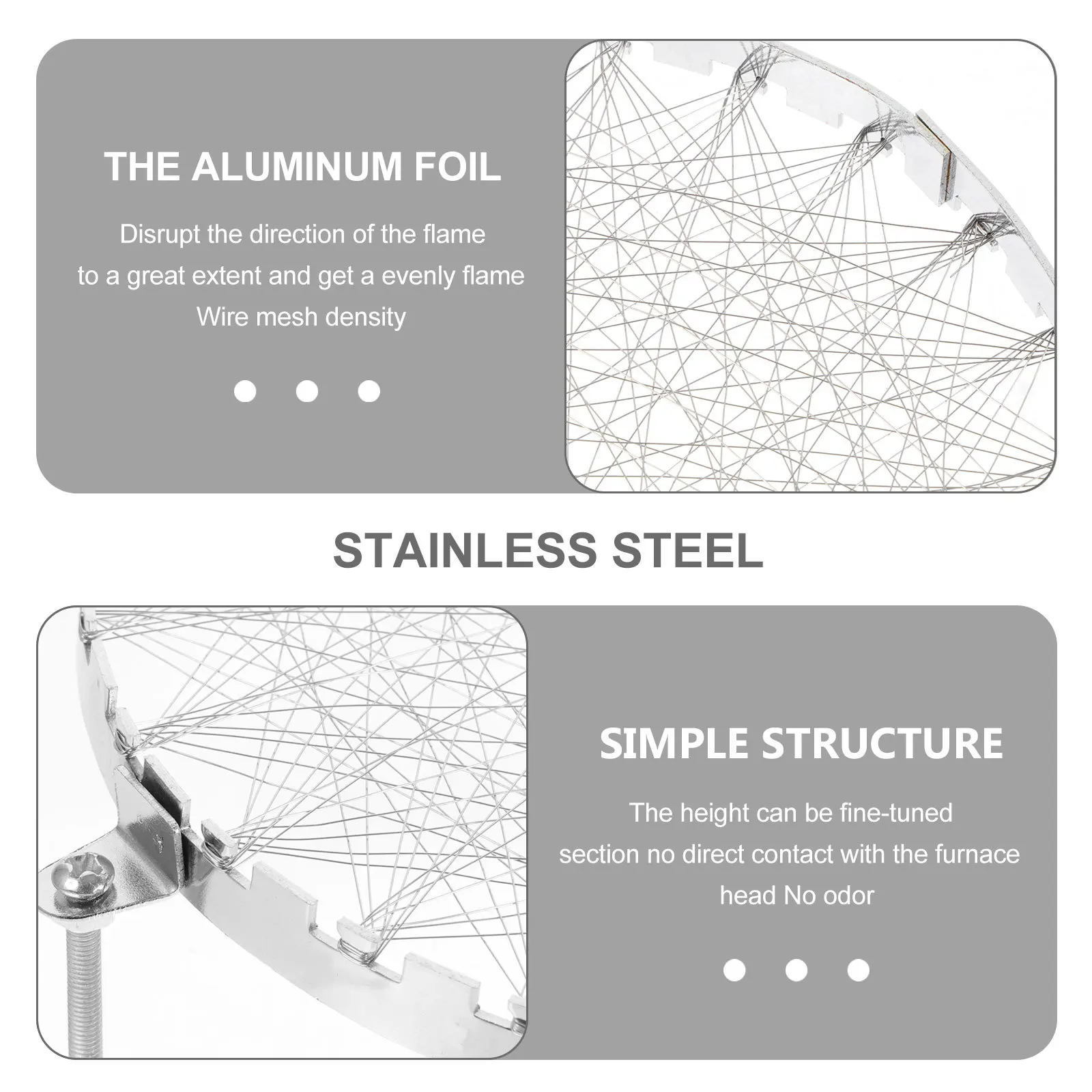 

Gas Nickel Wire Mesh Stainless Steel Flame Spreader For Cooker Fire Concentrated Circle Stove Ring Gas Stove Accessories