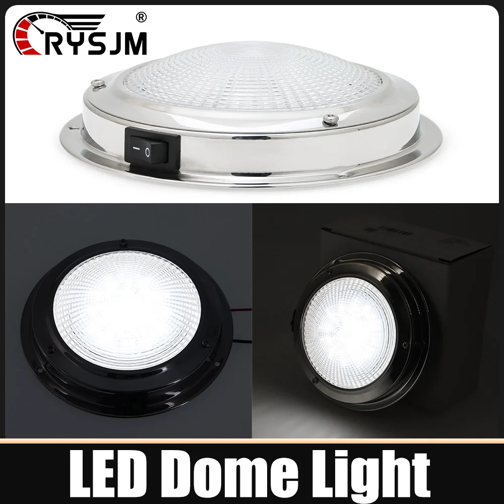 

Marine LED Dome Light Ceiling Lamp Waterproof Dome Interior Light Boat Accessories for Caravan RV Boat Yacht Boat Ship Roof LED