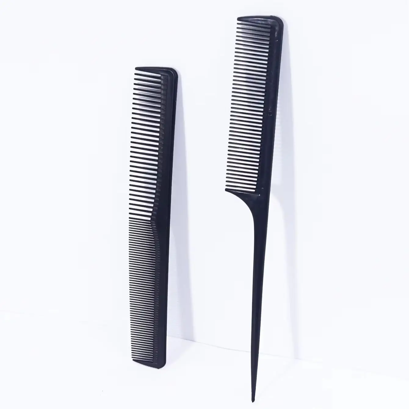 Set di pettini a denti fini in fibra di carbonio da 2 pezzi, materiale PP durevole, adatto a tutti i tipi di capelli Speciale per parrucche di capelli veri