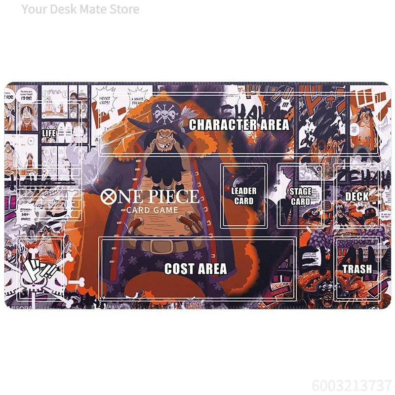 One Piece TCG Playmat Waterproof Anti-slip Trading Card Game Mat with Zones
