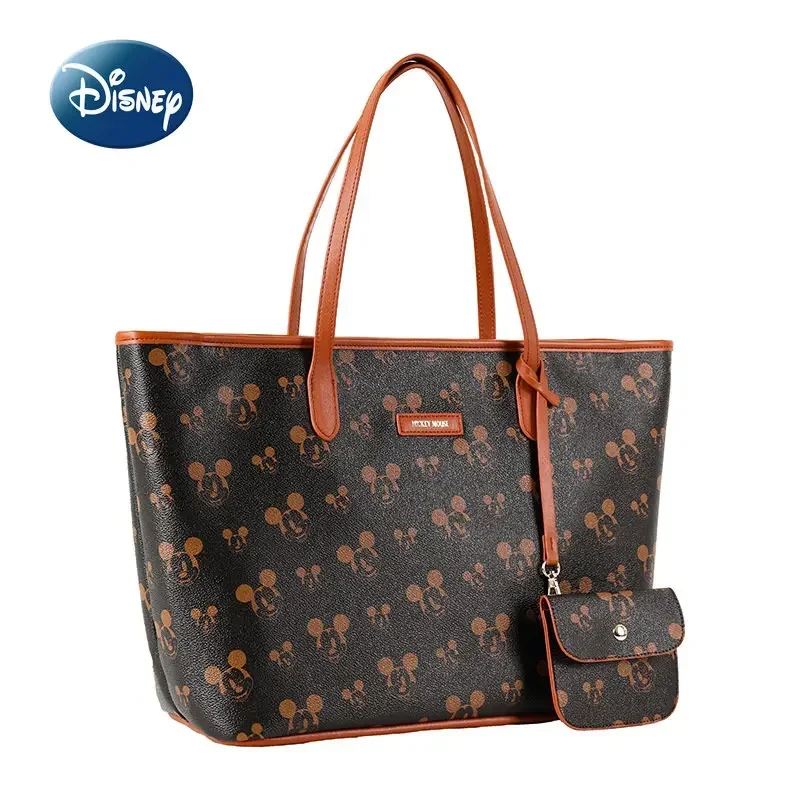 Disney Mickey Original New Women\'s Handbag Luxury Brand Women\'s Shoulder Bag 2-Piece Cartoon Fashion Women\'s Bag Large Capacity