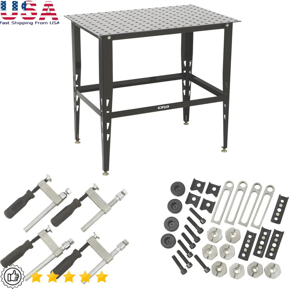 Steel Welding Table with Standard 16mm Holes Heavy-Duty Workbench Welding Operations