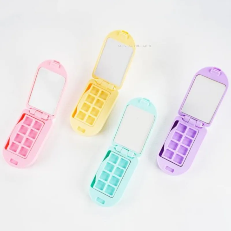Macaron Color Series Flip Cover 3D Printed Pigment Empty Box Portable Art Supplies Student Outdoor Sketching Painting Palette