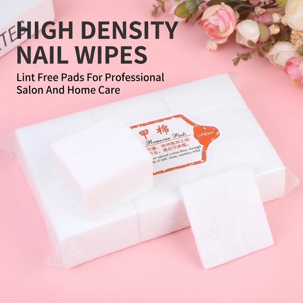 Manicure Nail Cleaning Cotton Pads Soft Non-shedding Wipes for Gel Polish Removal Salon Home DIY Nail Supplies 405/630/1000Pcs